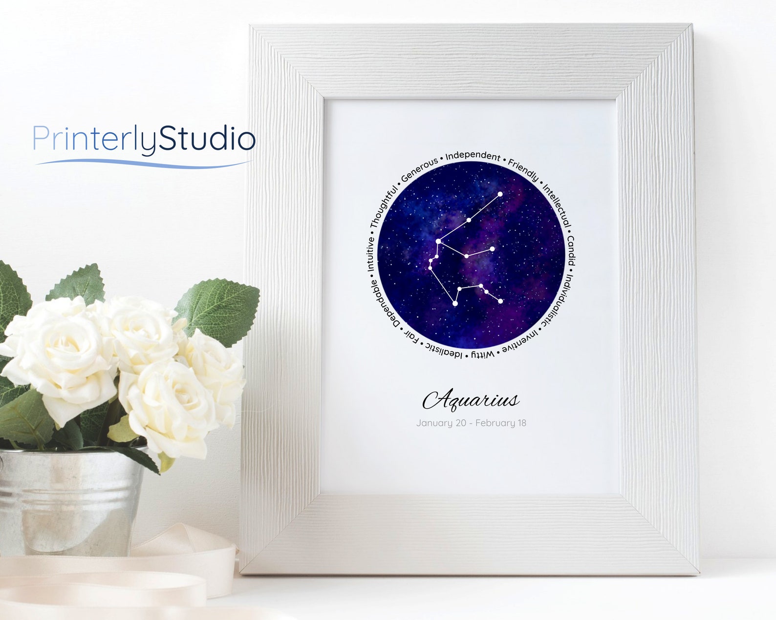 Aquarius Constellation, Printable Poster, Digital Prints, Home Decor ...