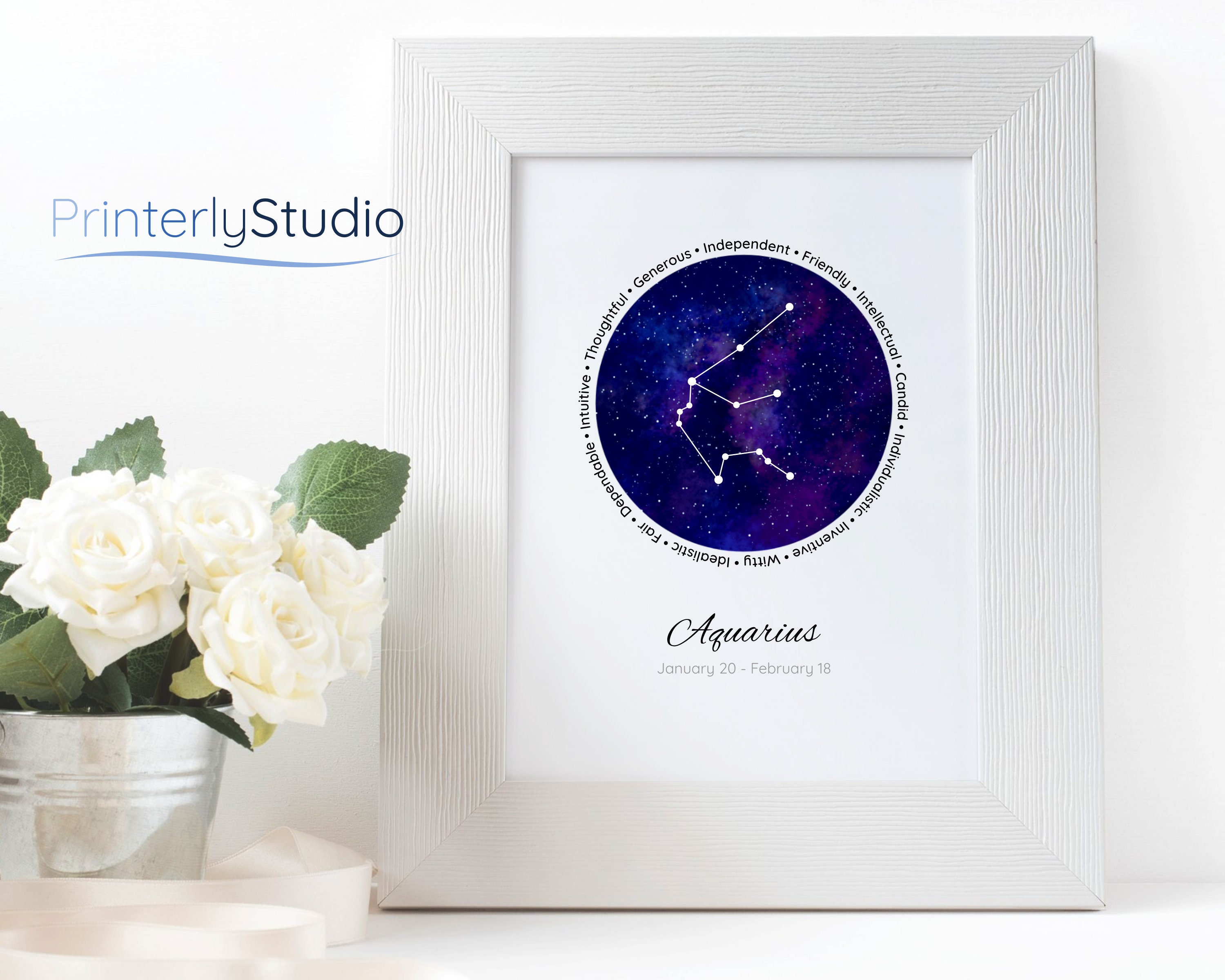 Aquarius Constellation, Printable Poster, Digital Prints, Home Decor ...