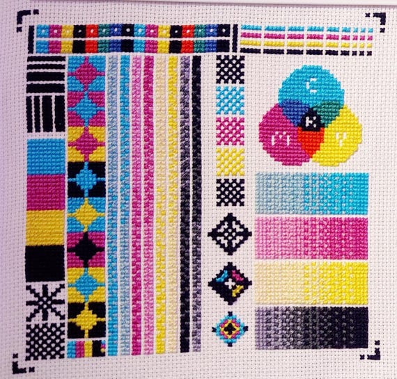 CROSS STITCH PATTERN - cmyk test page