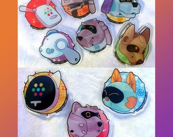 RoboPets Acrylic Pins