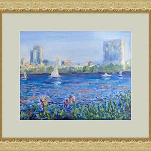 San Diego Skyline. Oil painting original. Gorgeous  Oil Painting. Painting on canvas. Paintings San Diego. Impressionist Art Paintings.