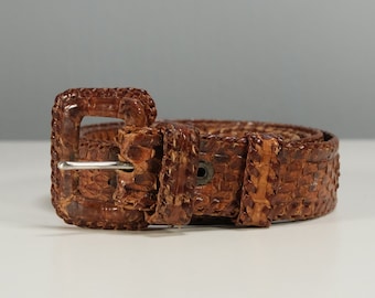 Xs/small Python Vintage High Waist Brown and Tan Neutral 