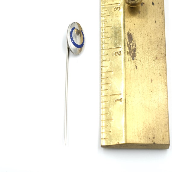 Vintage Sterling Horseshoe Stick Pin // Mid Centu… - image 3