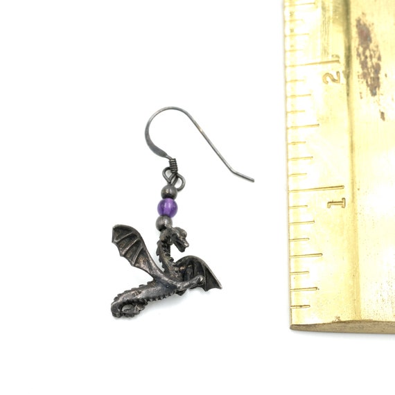 Vintage Sterling Dragon Earrings // Vintage Drago… - image 5