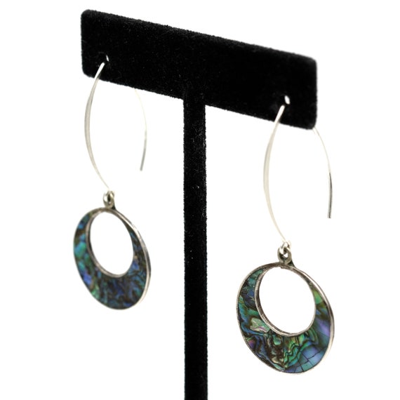 Mexican Abalone Inlay Earrings // Abalone Dangle … - image 4