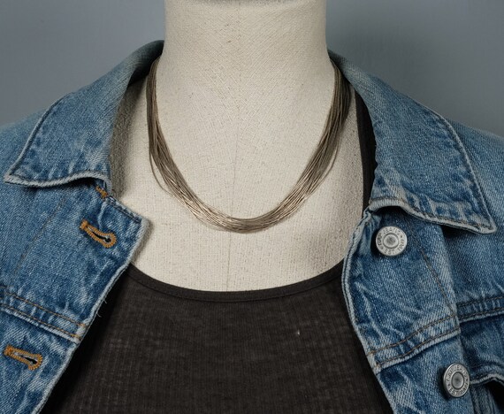 Vintage liquid hotsell silver necklace
