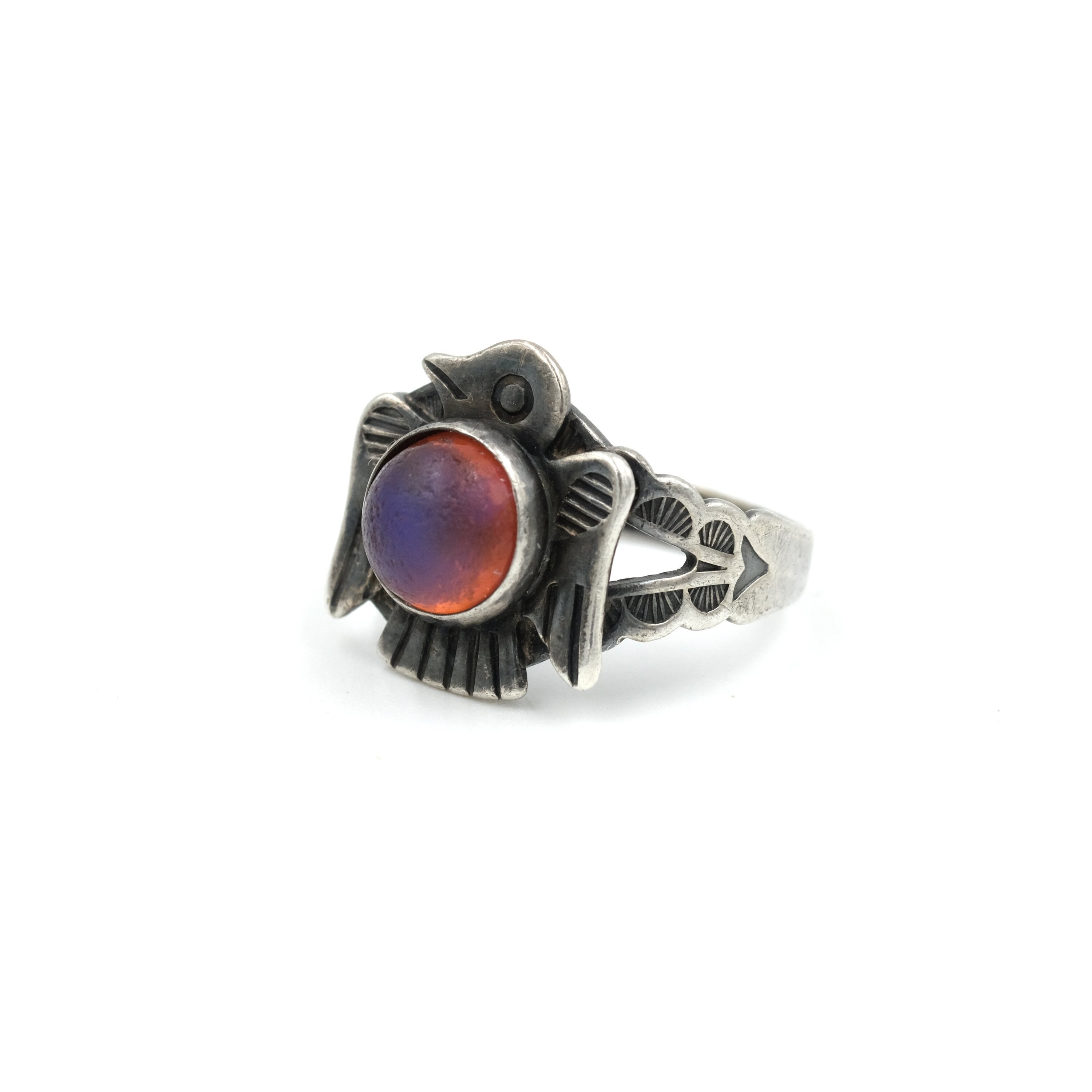 Rare Early Century Vintage Native American Navajo Sterling Silver Dragon's Breath Opal Bracelet Rare Early Century Vintage Native American Navajo Sterling Silver Dragon's Breath Opal Bracelet