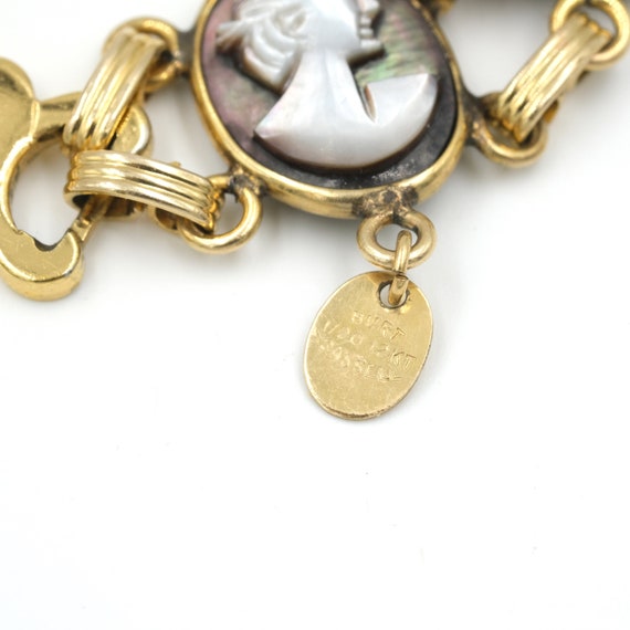 Vintage 12k Yellow Gold Filled Cameo Bracelet by … - image 7