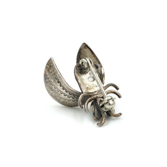 Vintage Turquoise & Sterling Insect Brooch // Old… - image 5