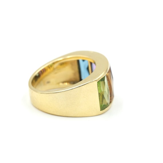 Vintage 18k Gold Rainbow Gemstone Ring // Vintage… - image 4