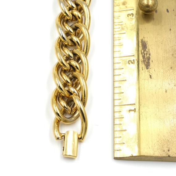 Napier Gold Tone Link Bracelet // Vintage Napier … - image 3