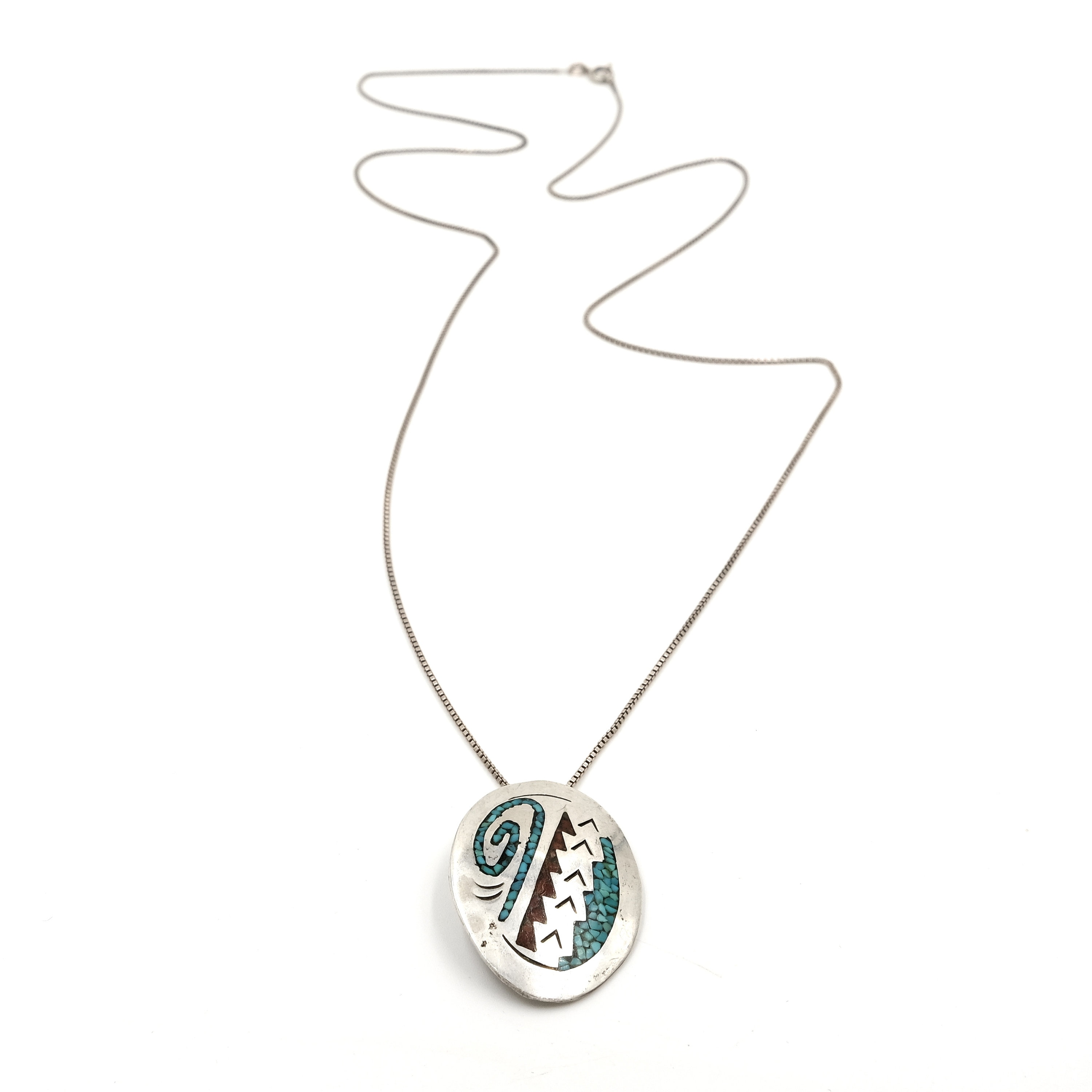 Rare Twirling Opal Vintage Taos Sterling Silver Native American Jewelry Necklace Rare Twirling Opal Vintage Taos Sterling Silver Native American Jewelry Necklace