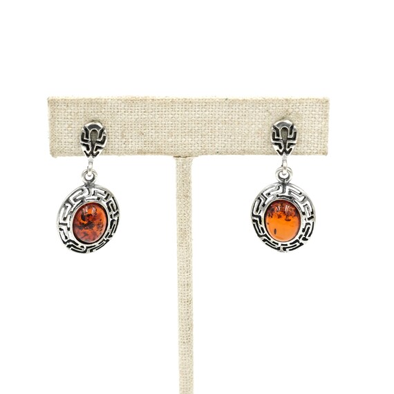 Smithsonian Institution Amber Sterling Earrings Lightweight