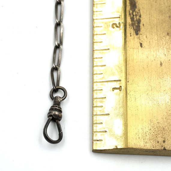 Vintage Sterling Watch Chain // Antique Watch Cha… - image 5