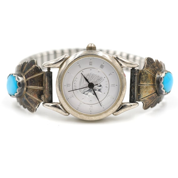 Turquoise Sterling Watch Tips // Liberty 1911 Watc