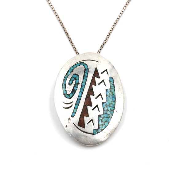 Native American Statement Vintage Santo Domingo Coral Sterling Silver Necklace Native American Statement Vintage Santo Domingo Coral Sterling Silver Necklace