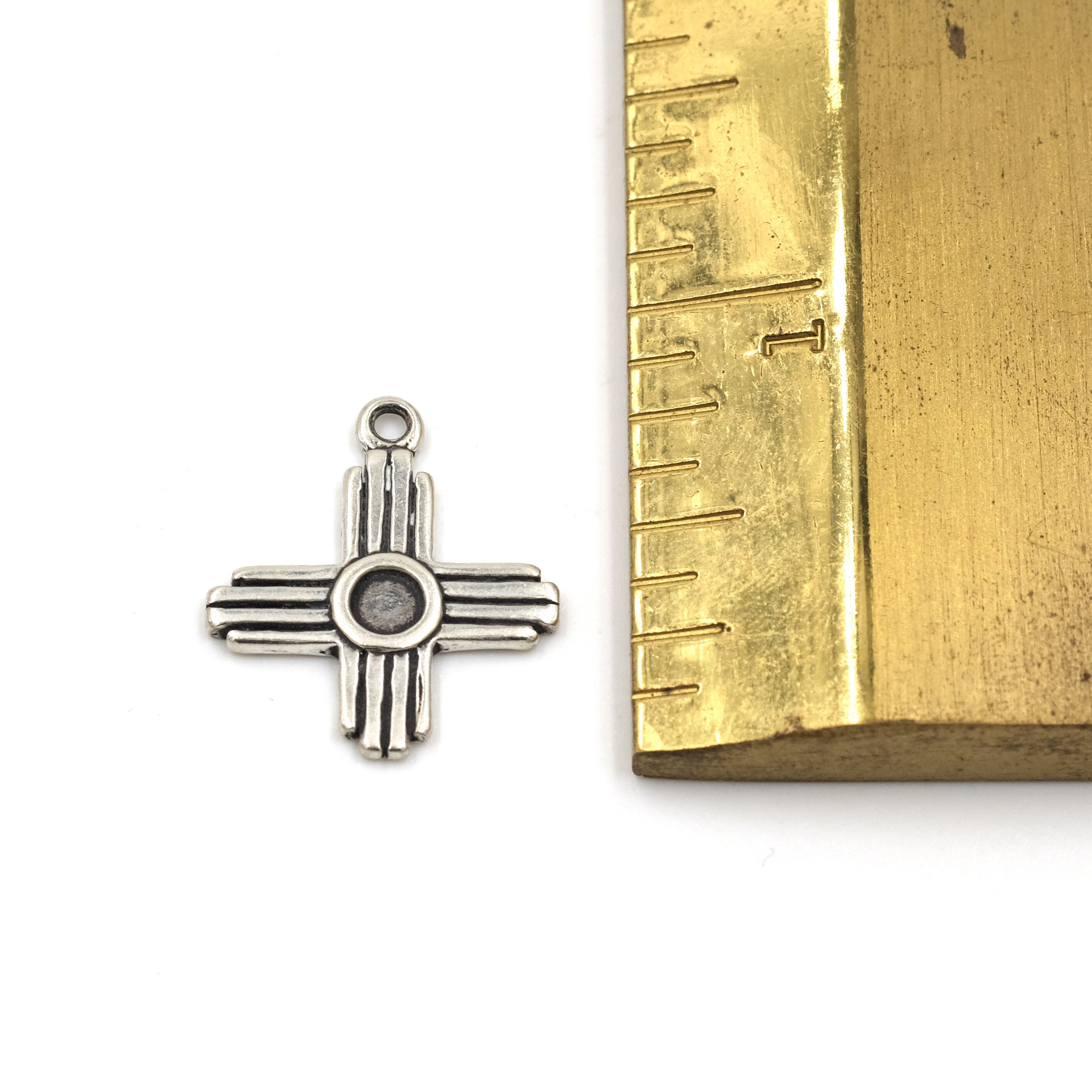 Sterling Zia Charm // Sterling Zia Pendant // Sterling Silver Etsy