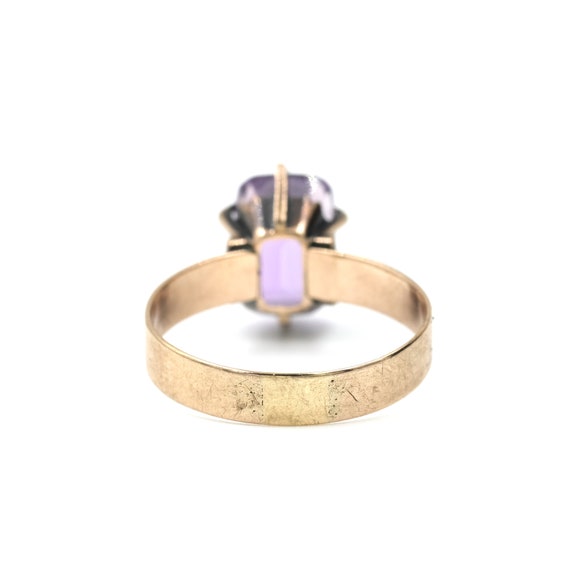 Victorian 10Kt Gold Amethyst Ring // Size 9 // An… - image 4