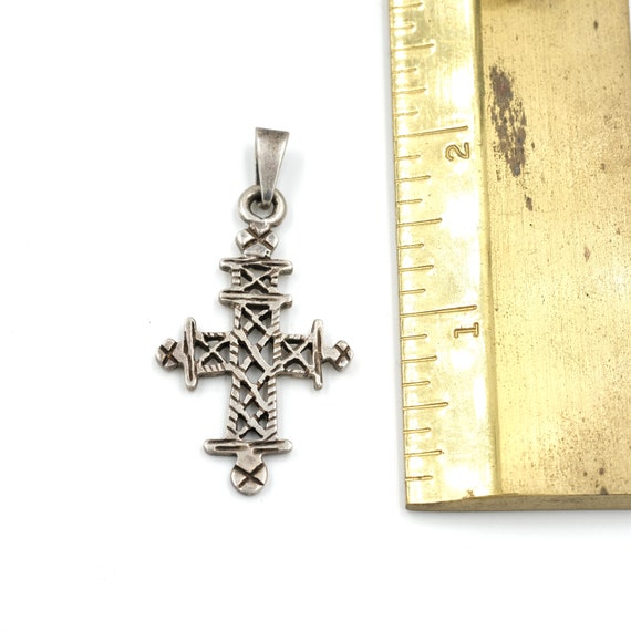 Vintage Sterling Cross Pendant // Cross Pendant /… - image 3