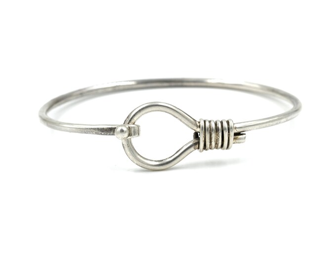 Vintage Sterling Caribbean Hook Bracelet // Sterling Hook Bangle