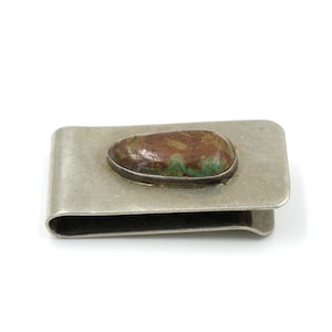Vintage Stone Money Clip // Vintage Money Clip // Mens Vintage Style