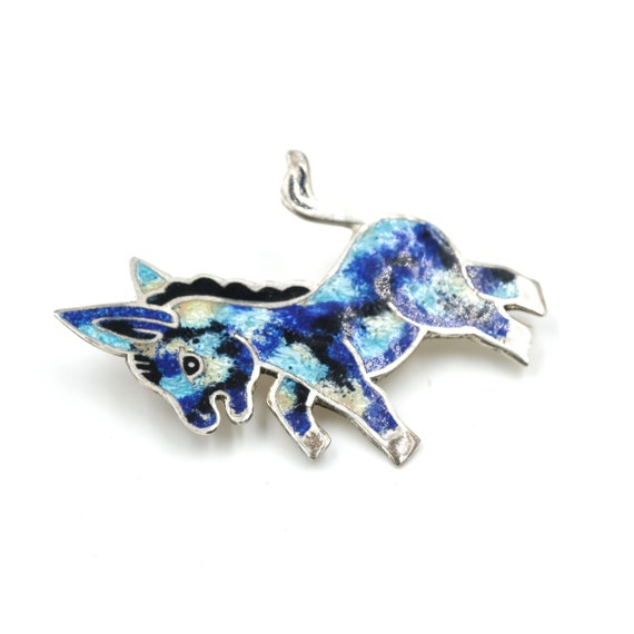 Vintage Taxco Enamel Donkey Brooch // Jerónimo Fu… - image 2