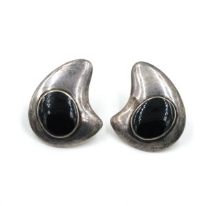 Vintage Sterling Silver Post Earrings // Large Sterling Earrings // Statement Earrings