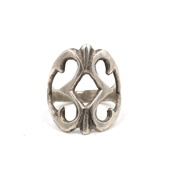 Four Winds Sterling Sandcast Ring // Vintage Sandc