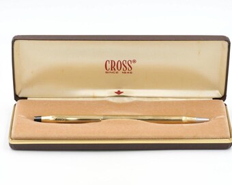Cross 金メッキ 12KT ボールペン ビンテージ 箱付き ヴィンテージ クロス ボールペン 12kt ゴールドフィルド クロス ペン