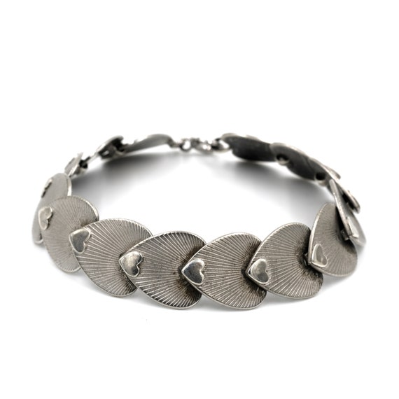 Sweetheart Link Sterling Silver Bracelet // Silver