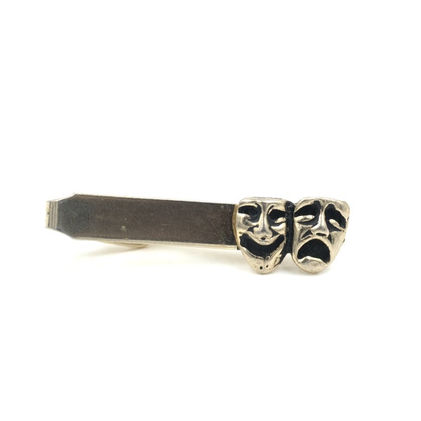 Vintage Comedy & Tragedy Tie Bar // Vintage Tie Bar // Theatersieraden // Theatraal accessoire