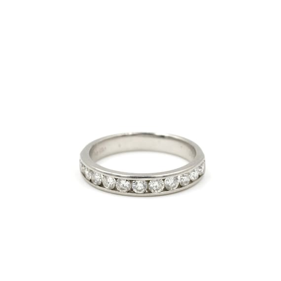 Platinum & Diamond Channel Set Band // Size 5.75 … - image 1