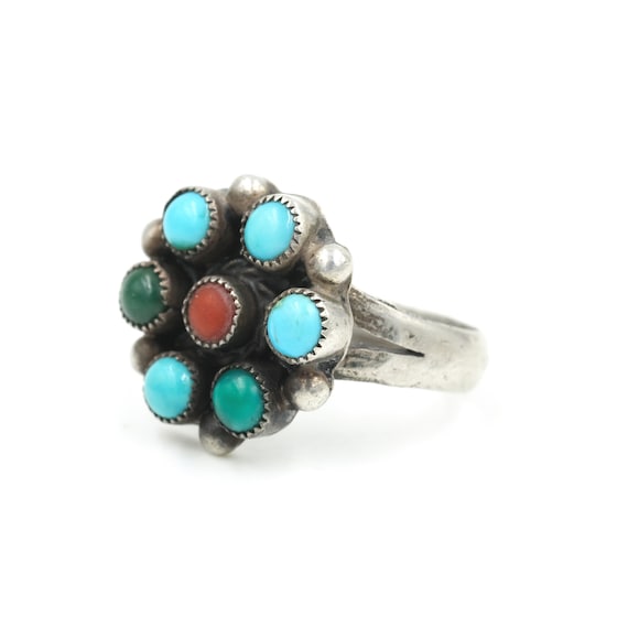 Turquoise Navajo style Sterling Silver vintage ring sz 7 - munimoro.gob.pe