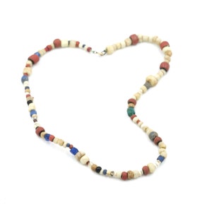 Antique Trade Bead Necklace 17&quot; // Early 1900s Venetian Trade Beads
