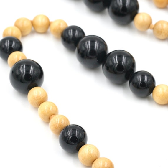 Vintage Miriam Haskell Signed Lucite & Wood Bead … - image 5