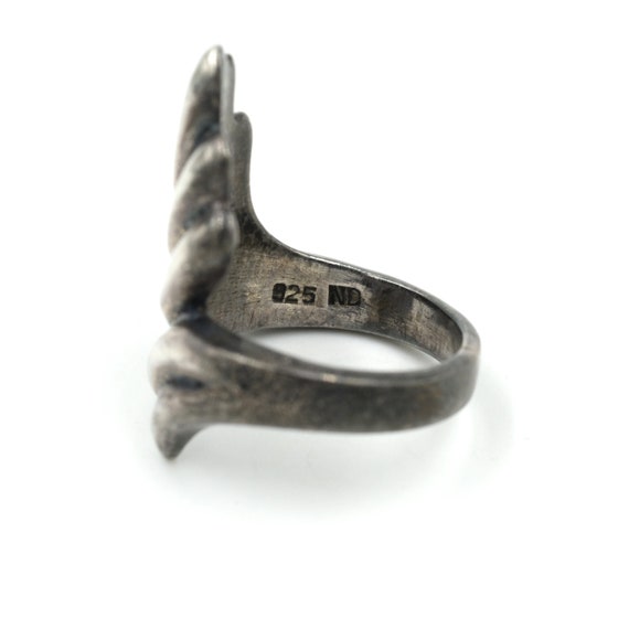 Size 5.75 // Vintage Heavy Sterling Ring // Vinta… - image 8