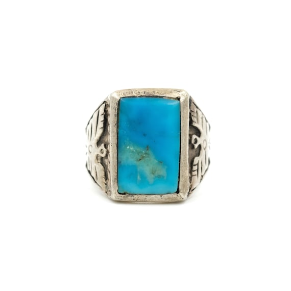Size 11.25 // Sterling Thunderbird Turquoise Ring