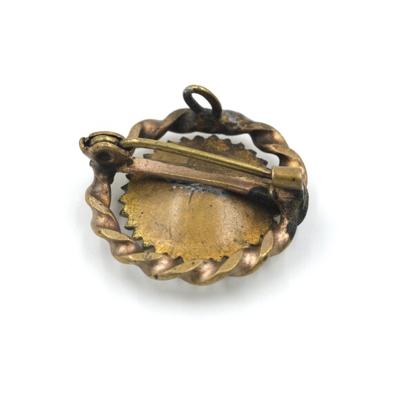 Antique Paste Rhinestone Flower Pin/Pendant // Ed… - image 3
