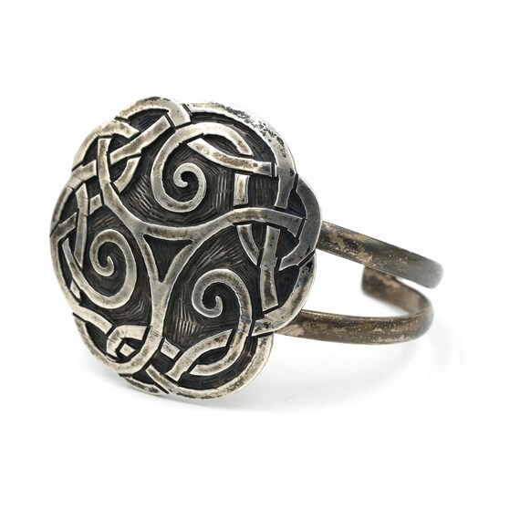 Vintage Celtic Knot Spoon Ring - Sterling Silver Band Sizes 6 To 10 - View #5