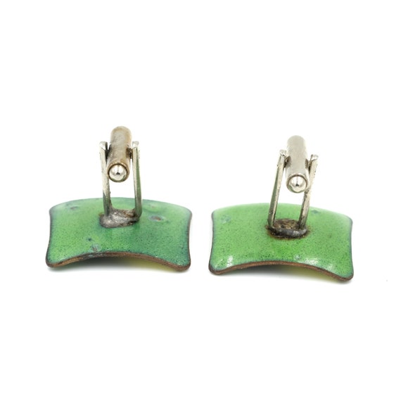 Vintage Enamel Cufflinks // Retro Cufflinks // St… - image 4