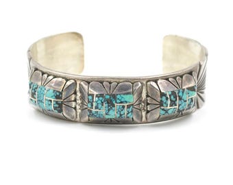 Geometric Dance Vintage Navajo Native American Jewelry Silver Waterwave Bracelet Old Geometric Dance Vintage Navajo Native American Jewelry Silver Waterwave Bracelet Old