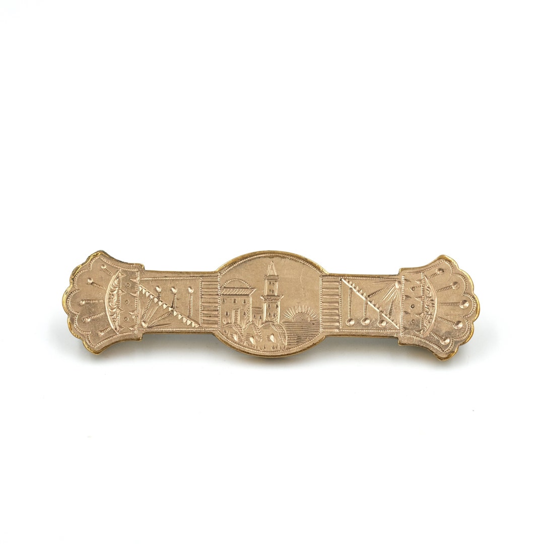 Antique Bar Pin c. 1877 // Victorian Brooch // Victorian Jewelry