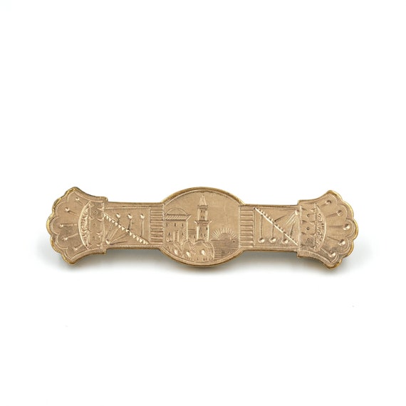 Antique Bar Pin (c. 1877) // Victorian Brooch // … - image 1