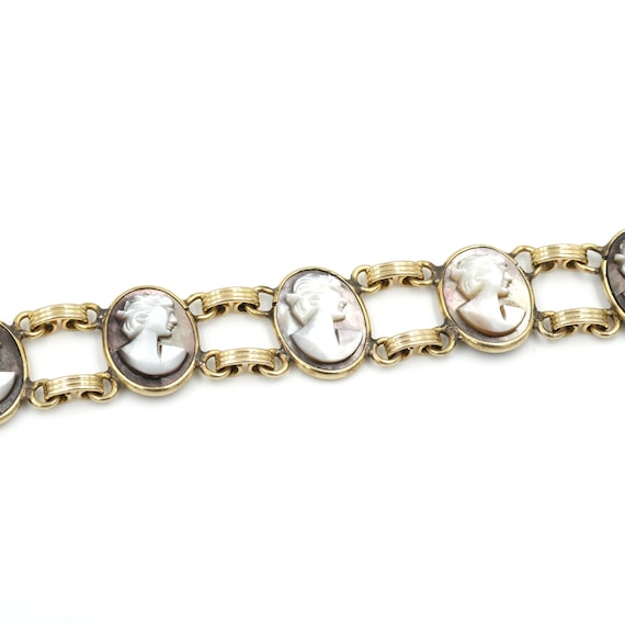 Vintage 12k Yellow Gold Filled Cameo Bracelet by … - image 4