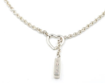 Collar vintage de plata de ley de los años 90 "Love Always" de Brighton, 18,25 pulgadas.