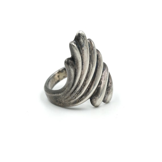 Size 5.75 // Vintage Heavy Sterling Ring // Vinta… - image 3