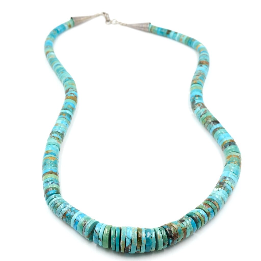 ヴィンテージの巨大なターコイズヘイシネックレス30.75インチ