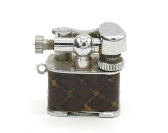 Vintage Aladin Mini Keychain Snake Skin Lighter ~1" - Untested