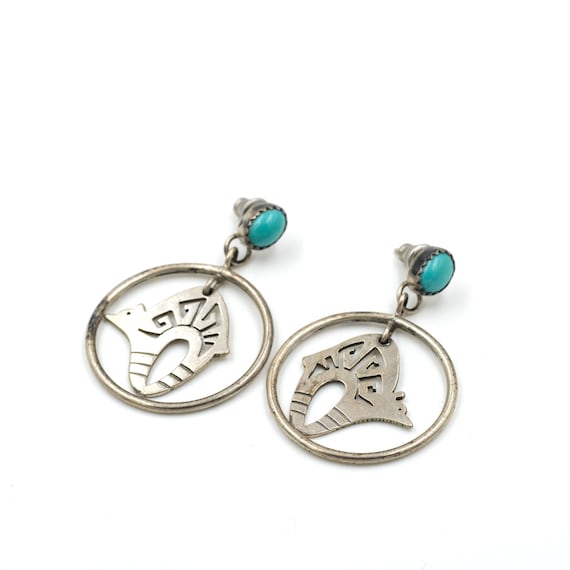Turquoise bear best sale earrings