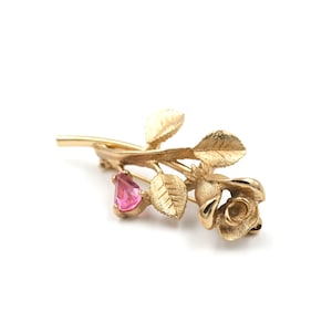 Broche de rosa dorado de Avon de los años 90 // Broche de flor de Avon // Flor vintage // Broche de rosa clásico